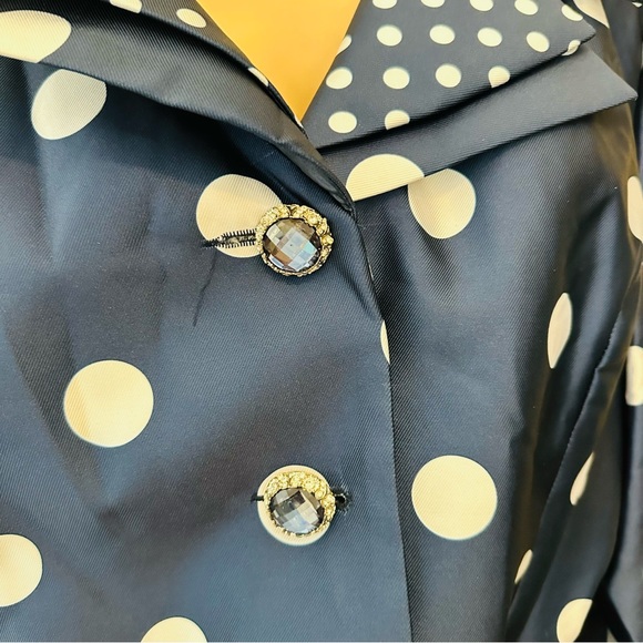 Beautiful Navy Polka Dot dress by Tally Taylor Sz 24W - Picture 3 of 11